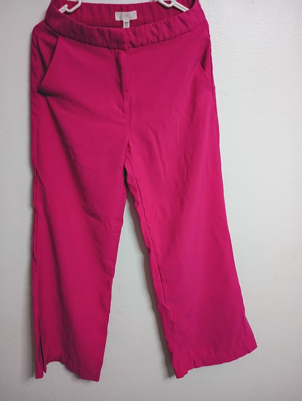 H&M Hot Pink Wide Leg Pull-On Pants
